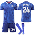 Miniatyrbillede 1 af 2: 25-26 Chelsea F.C. Hjemme NO.24 JAMES Trøjer Børn Voksen Fodboldudstyr med Sokker NO.24 XL