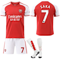 Miniatyrbild 1 av 2: 25-26 Arsenal F.C. Hemma NO.7 SAKA Tröjor Set Barn Vuxen Fotbollsutrustning med Strumpor NO.7 28