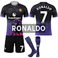 Miniatyrbilde 1 av 2: 25-26 Manchester United F.C. Special Edition NO.7 RONALDO Drakter Barn Voksen Fotballutstyr med Sokker NO.7 3XL