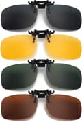 4-pack, Clip-on Polariserande Solglasögon, Överglasögon för Män Kvinnor