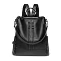 Lightweight Women's Leather Casual Backpack, Anti-theft Travel Backpack