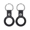 Pikkukuva 1 / 4: Airtag Case PU Leather Keychain - Black