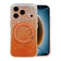 Marmorerat skal för iPhone 17 Pro Max och 18 Pro Max med roterande stativ och Magsafe - Orange