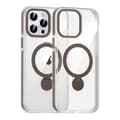 Skal Magsafe till iPhone 14 Pro - Transparent grå med ringstativ