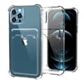 iPhone 13 Stöttåligt Skal med Korthållare - Transparent