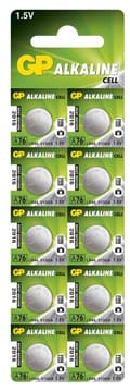 GP Ultra Plus Alkaline button cell LR44/A76 10-pack