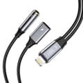 Tech-Protect Lightning to 3.5mm AUX + Lightning (female) Adapter - Black