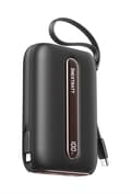 NEXTBATT Mini Powerbank with Fast Charging 20000mAh 22.5W with Dual Cables - Black