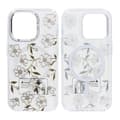 Skal Magsafe till iPhone 15 Pro Max - Transparent blommor och kvistar