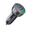 NEXTBATT LED car charger 90W PD, USB-A / 2x USB-C - black