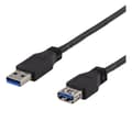 Deltaco USB 3.1 Gen1 Extension cable, ha - ho 2m - Black