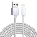 SiGN USB to Lightning Cable, 2.1A, 3m, Nylon - Silver