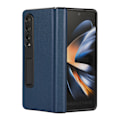 Miniatyrbild 1 av 4: Samsung Galaxy Z Fold4 Mobilskal Fodral Läder - Blå