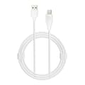 Rvelon iPhone-kabe USB A till Lightning MFi Silikon 1M Vit