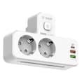 SiGN 20W Power Strip with LED Night Light, 2-way/2 xUSB-A/1x USB-C - White