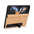 Miniatyrbild 3 av 4: Samsung Galaxy Z Fold4 Mobilskal Fodral Läder - Brun