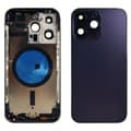 iPhone 14 Pro Max Complete Back Cover with Frame (No Logo) - Purple
