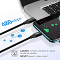 Miniatyrbild 4 av 6: SiGN Cafule USB-C till USB-C, QC 3.0, USB-C PD, 3A 1 m -