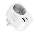 SiGN Wall adapter with power outlet and USB ports 20W - White