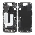 Middle frame with small parts for iPhone 16 - Black OEM