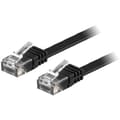 DELTACO U/UTP Cat6 patch cable, flat, 7m, 250MHz, 7m - black