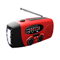 Miniatyrbild 2 av 3: Vevradio med Solceller och Dynamo - Röd
