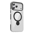 Skal Magsafe till iPhone 17 Pro Max - Transparent svart med ringstativ
