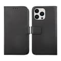 iPhone 14 Pro Plånboksfodral Läder Rvelon - Svart