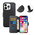 Miniatyrbild 5 av 5: iPhone 15 Pro Max Plånboksfodral Läder Rvelon - Svart
