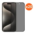 Rvelon Skärmskydd Heltäckande Privacy för iPhone 15 Pro - 20-pack till Monteringsram