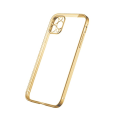Miniatyrbild 1 av 3: iPhone 12 Pro Max Tunn Transparent Ram Skal Hög kvalité - Guld