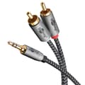 Goobay Audio Adapter Cable AUX, 3.5mm Jack to Stereo RCA Plug, 3m