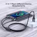 Miniatyrbild 2 av 6: SiGN 3-in-1 Kabel Lightning, USB-C, Micro-USB, 3A, 1.2m - Svart