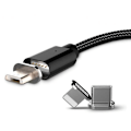 Miniatyrbild 2 av 4: SiGN Magnetkabel 3-i-1 USB-C, Lightning, Micro-USB 2.4A 1 m -