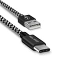 SiGN Skin USB-A to USB-C cable 2.1A, 2m - Black/White