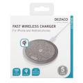 Miniatyrbild 5 av 5: Deltaco Trådlös Snabbladdare för iPhone & Android, 10W - Grå