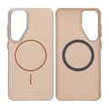 Samsung Galaxy S25 Mobile Case Carbon Patterned - Gold