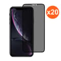 Screen Protector iPhone 11/XR - Privacy Full Cover Tempered Glass RV no frame 20 pcs bulk