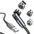 SiGN 3-in-1 360° Magnetic Cable Lightning, USB-C, Micro-USB, 2.4A - Black