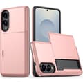 Samsung Galaxy S25 Edge Case with Card holder - Rose gold
