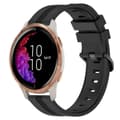 Garmin Venu Striped Silicone Watch Band - Black