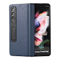 Miniatyrbild 1 av 4: Samsung Galaxy Z Fold 3 Mobilskal Fodral Läder - Blå