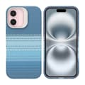 iPhone 16 Case with Magsafe and Folding Stand - Striped Blue