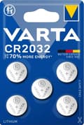VARTA Lithium Coin button cell battery CR2032, 5-pack