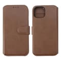 iPhone 15 Plånboksfodral Läder Rvelon - Brun