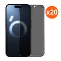 Screen Protector for iPhone 16 Pro/17 -Privacy Full Cover Tempered Glass RV- Bulk with frame -20 pcs