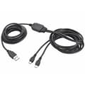 Charge & Play kabel PS4 - ladda två kontroller samtidigt Svart