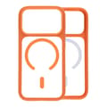 Smart Mirror Skin-Feel Magnetic Case with Built-in Lens Stand For iPhone 17 Pro Max Orange