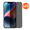 Rvelon Skärmskydd Heltäckande Privacy för iPhone 13/13 Pro/14/16e - 20-pack till Monteringsram