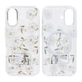 Skal Magsafe till iPhone 16 - Transparent blommor och kvistar